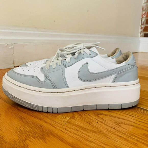 Air Jordan 1 Elevate Low Women's Size 8.5 White/Wolf Grey-White DH7004-100 - Picture 9 of 16